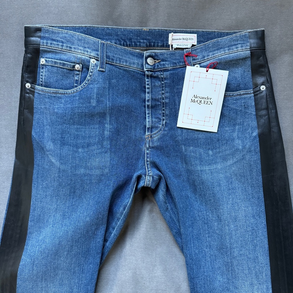 Alexander McQueen Side Tape Tapered Jeans NWT - Picture 3 of 8